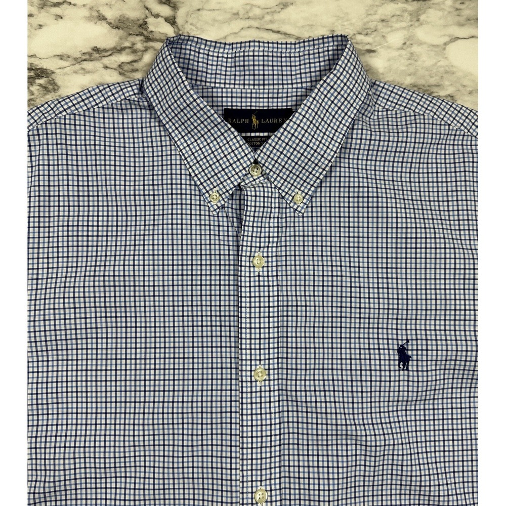 Ralph Lauren Classic Fit Shirt Mens Size 2XL Multicolor Plaid Long Sleeve - Picture 2 of 8